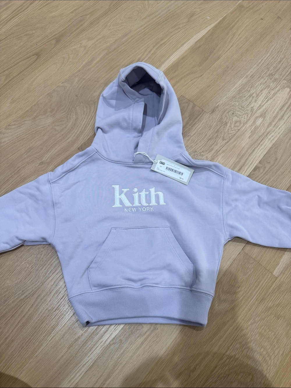 Kith Kids Pastel Lavender Hoodie with White Logo